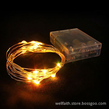 Mini fairy LED string light with battery control